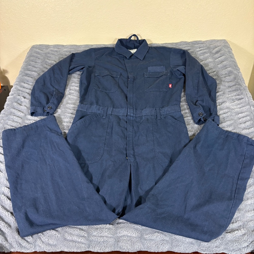 Excel Manufacturing Navy Flame Resistant Utility Coverall 46XL 8415-01-661-2758